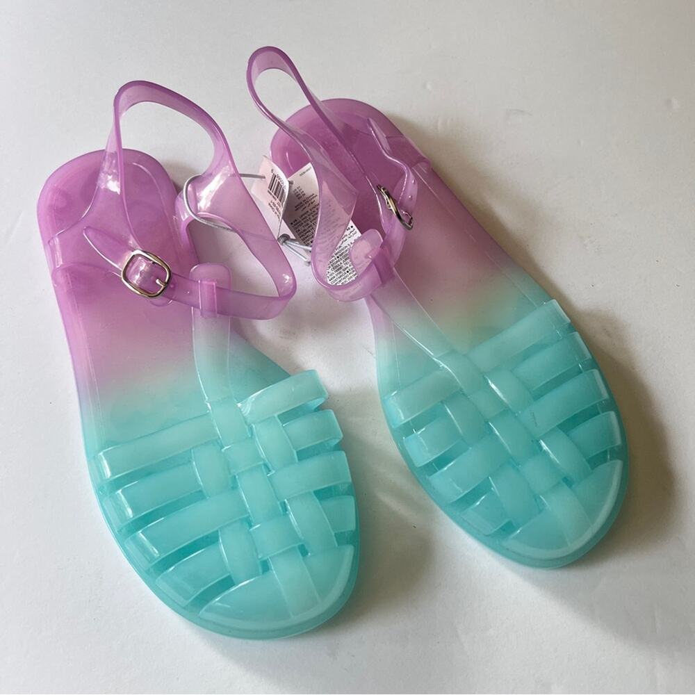 Old Navy Girl's Fisherman Jelly Pink Secure Ankle Strap Sandals Sz 5 NWT